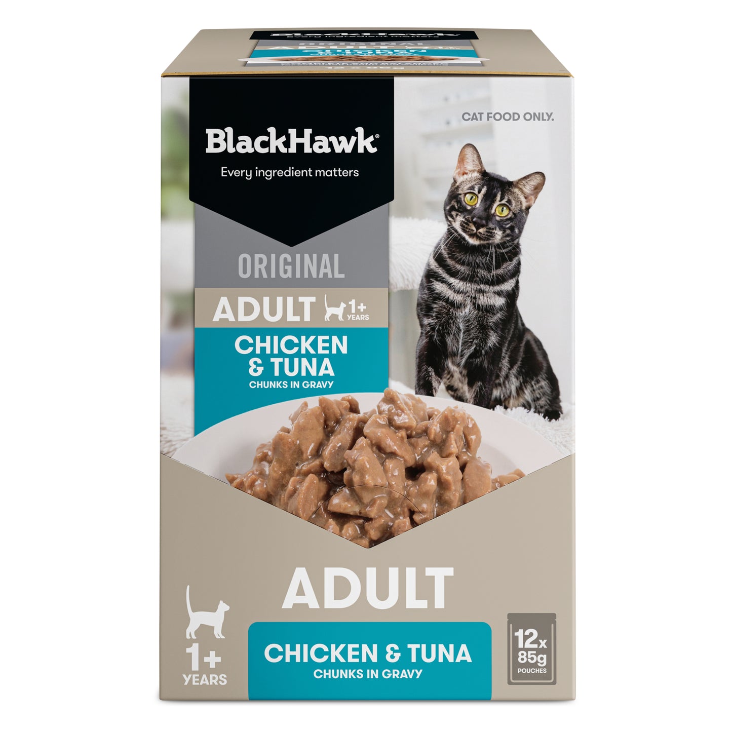 Black Hawk Original Adult Chicken & Tuna in Gravy Cat Food