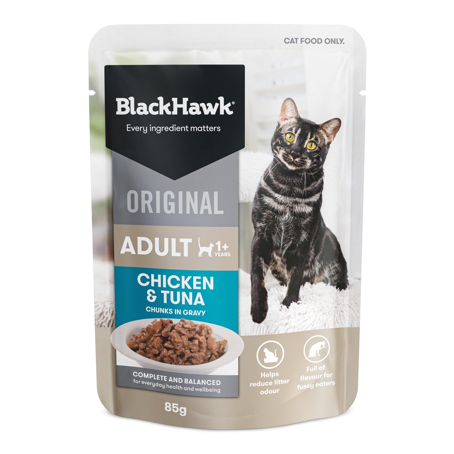 Black Hawk Original Adult Chicken & Tuna in Gravy Cat Food