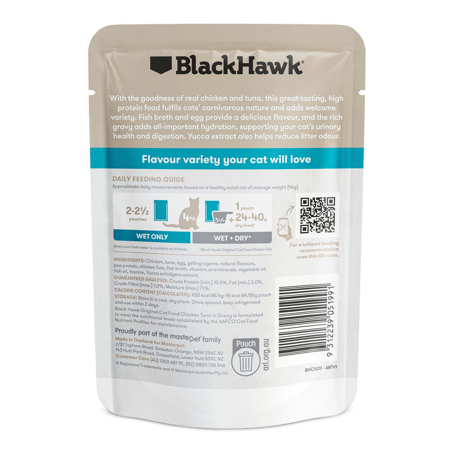 Black Hawk Original Adult Chicken & Tuna in Gravy Cat Food
