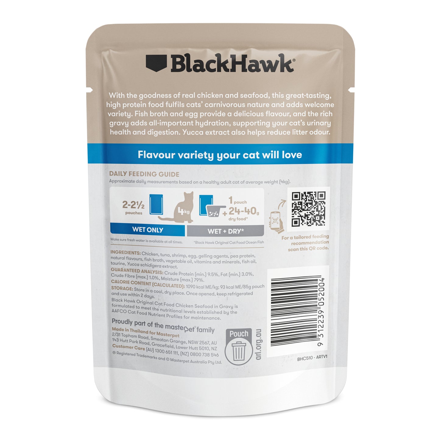 Black Hawk Original Adult Chicken & Seafood in Gravy Cat Food