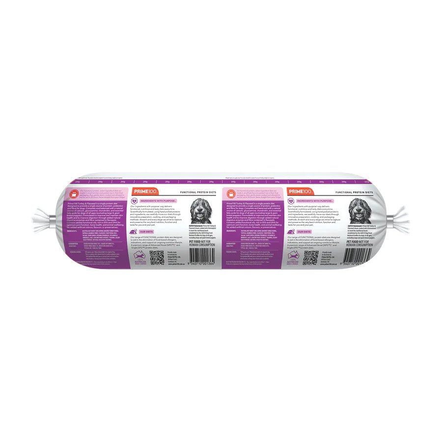 Prime100 SK-G Turkey & Flaxseed Dog Food Roll