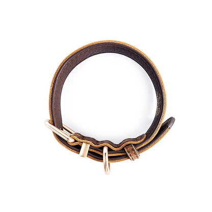 EzyDog Classic Collar Oxford Leather Brown