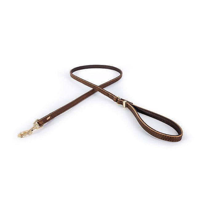 EzyDog Classic LITE Leash Oxford Leather Brown