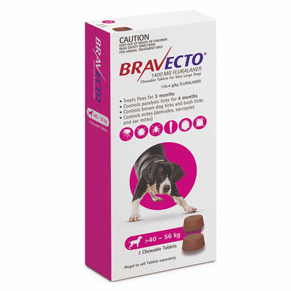 Bravecto Chewable Very Large Dog Purple 40-56kg