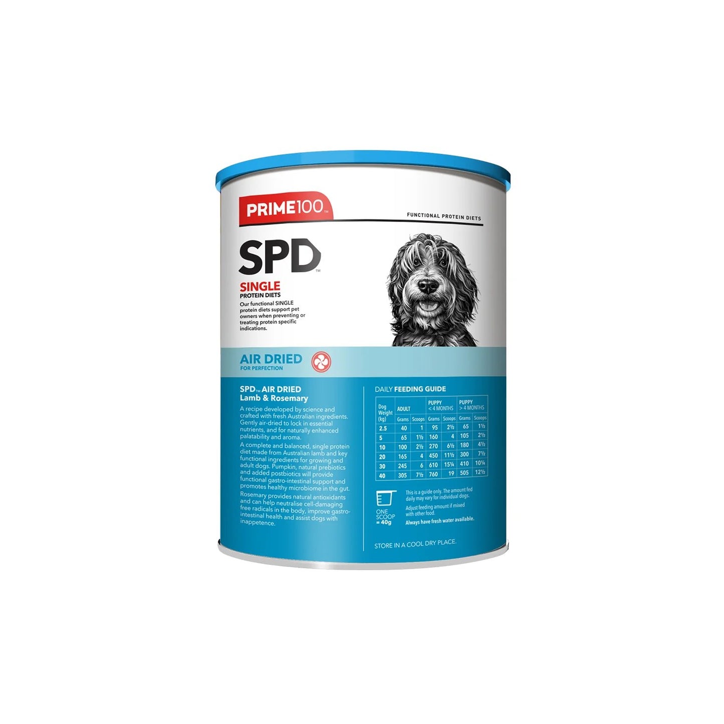 Prime100 SPD Air Dried Lamb & Rosemary for Adult Dogs