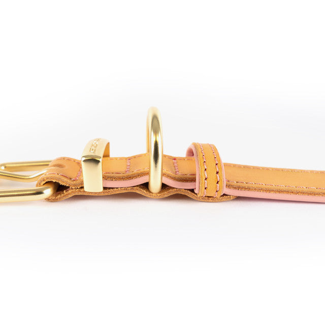 EzyDog Classic Collar Oxford Leather Blush