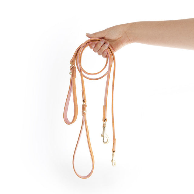 EzyDog Classic Leash Oxford Leather Blush