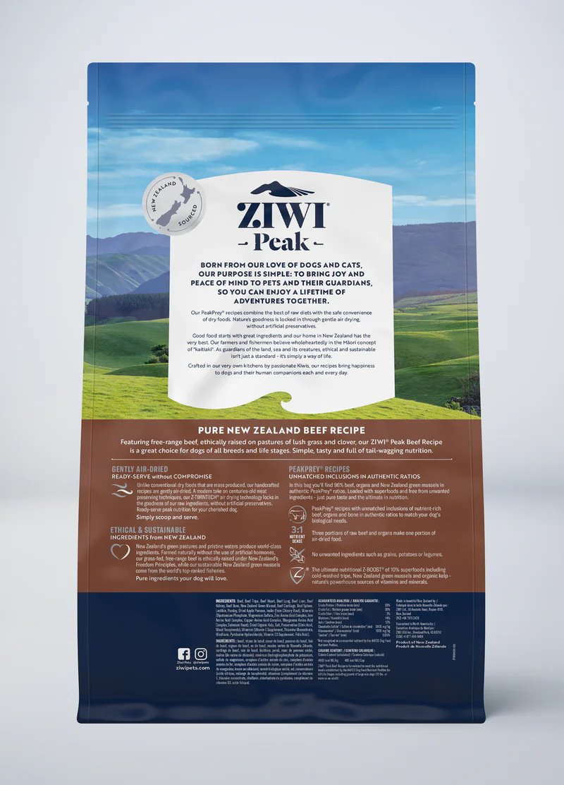 ZIWI Peak Air-Dried Original Beef Recipe For Dogs