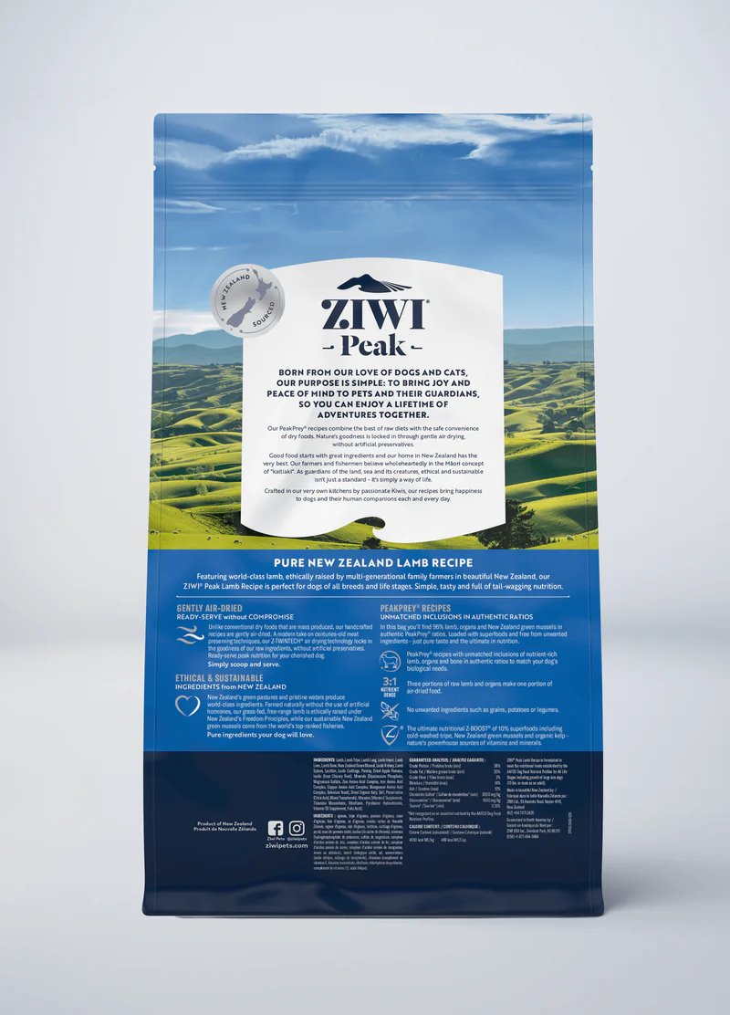 ZIWI Peak Air-Dried Original Lamb Recipe For Dogs