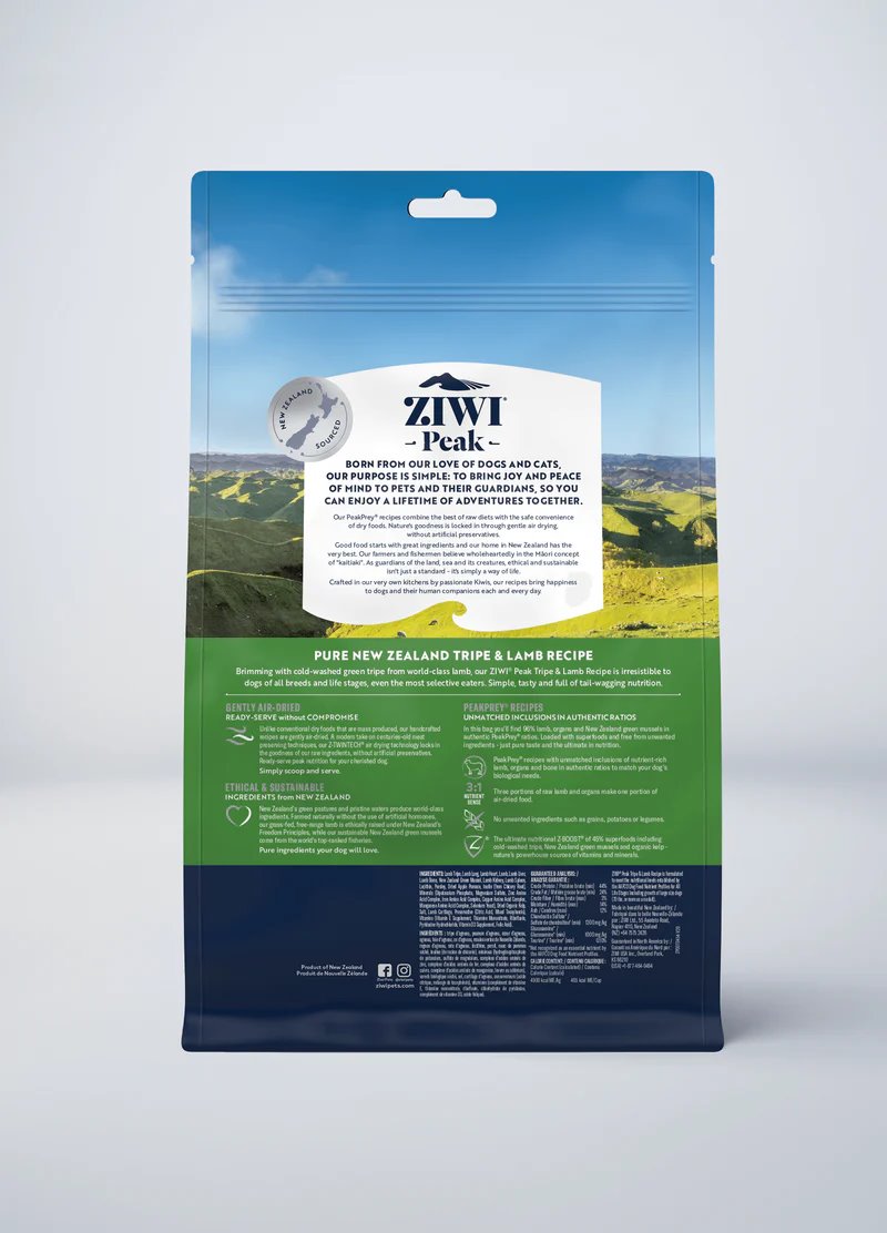 ZIWI Peak Air-Dried Original Tripe & Lamb Recipe For Dogs