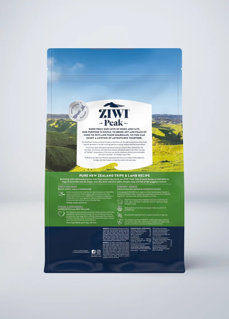 ZIWI Peak Air-Dried Original Tripe & Lamb Recipe For Dogs