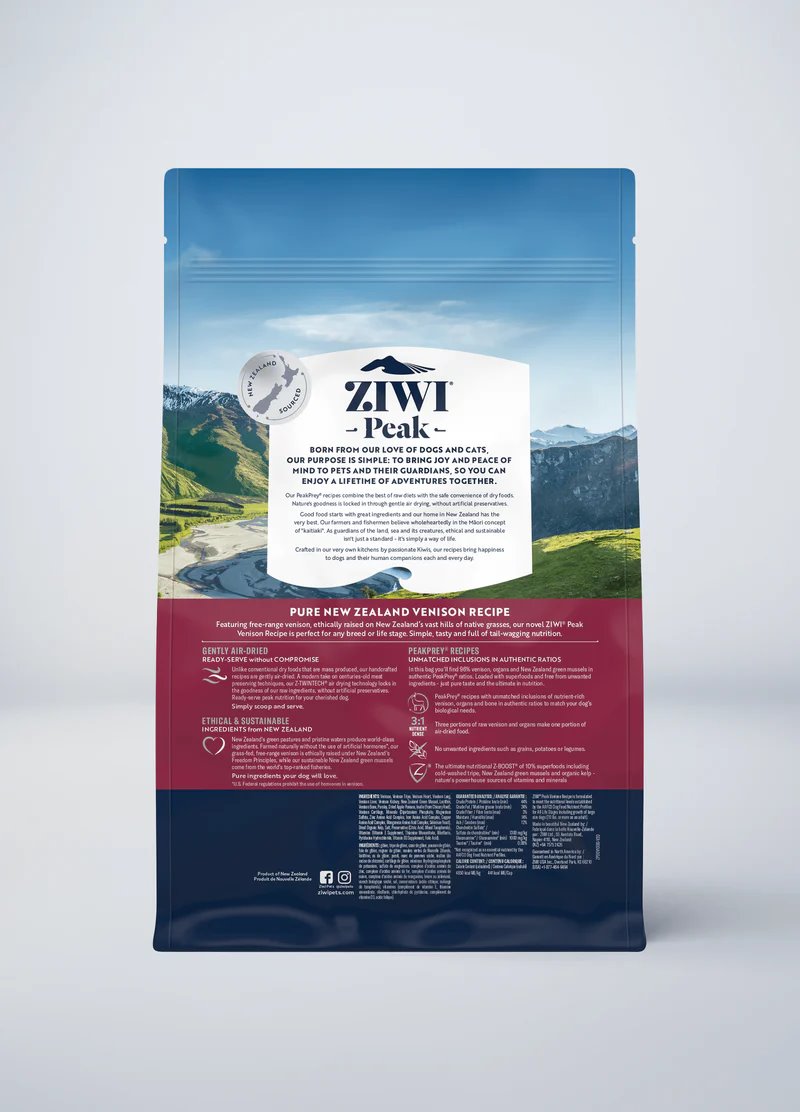ZIWI Peak Air-Dried Original Venison Recipe For Dogs