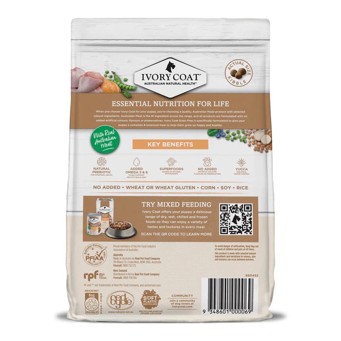 Ivory Coat Grain Free Puppy All Breeds Dry Dog Food Chicken