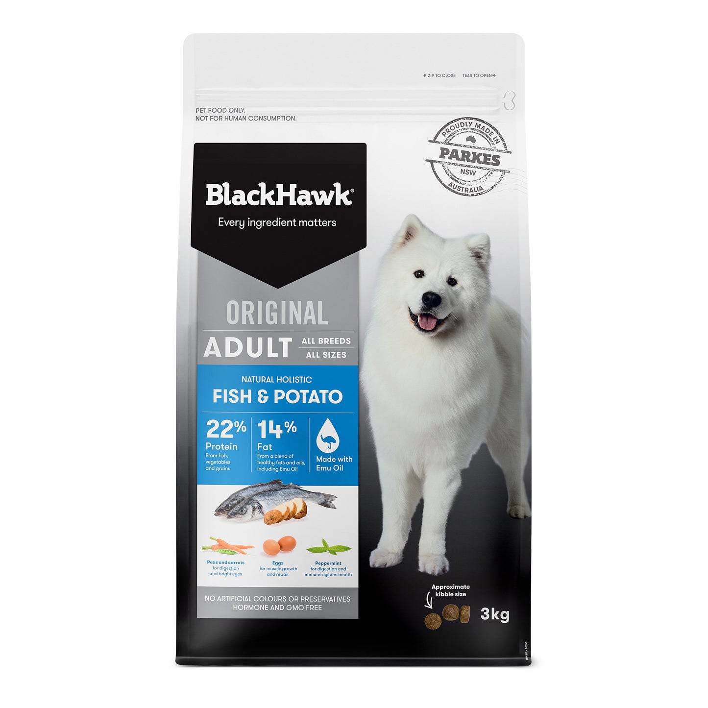 Black Hawk Original Adult Dog All Breeds Fish & Potato Dry Dog Food