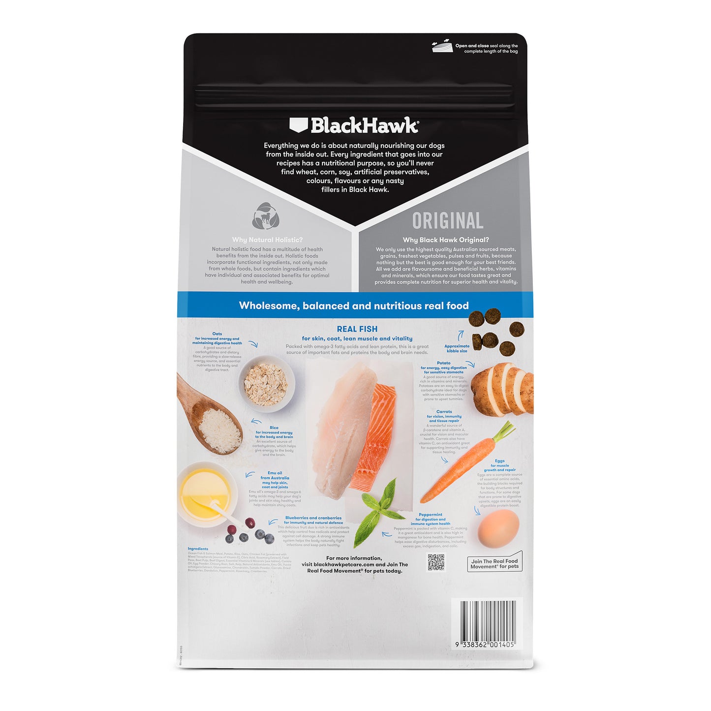 Black Hawk Original Adult Dog All Breeds Fish & Potato Dry Dog Food