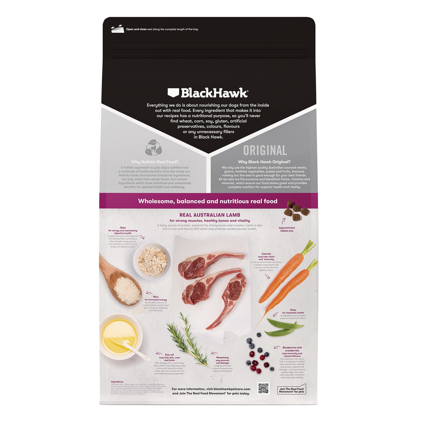 Black Hawk Original Adult Dog Small Breed Lamb & Rice Dry Dog Food