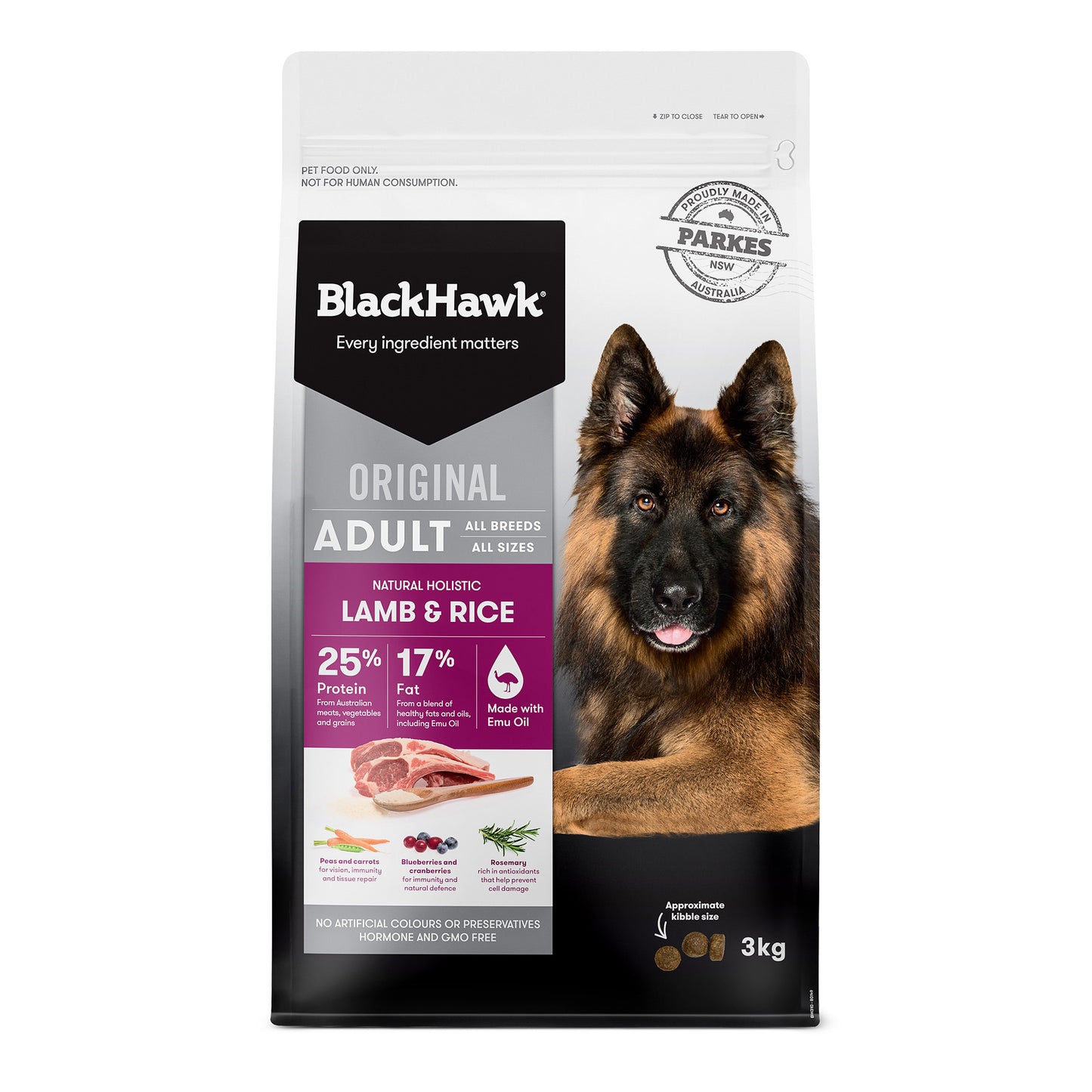 Black Hawk Original Adult Dog All Breeds Lamb & Rice Dry Dog Food