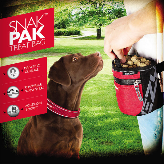 EzyDog SnakPak Dog Treat Bag Red