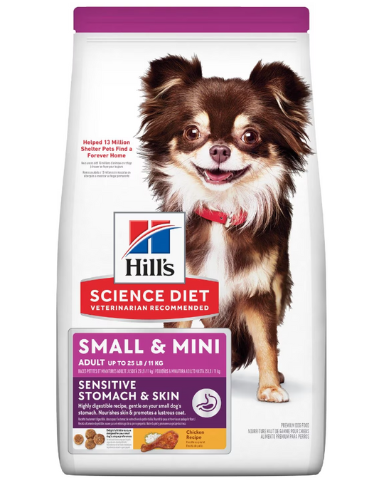Hill's Science Diet Adult Sensitive Stomach & Skin Small & Mini Chicken Recipe Dry Dog Food