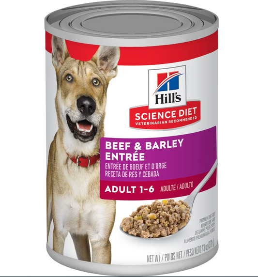 Hill's Science Diet Adult Beef & Barley Entree Canned Dog Food