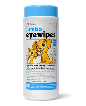 Petkin Jumbo Eye Wipes 80pk