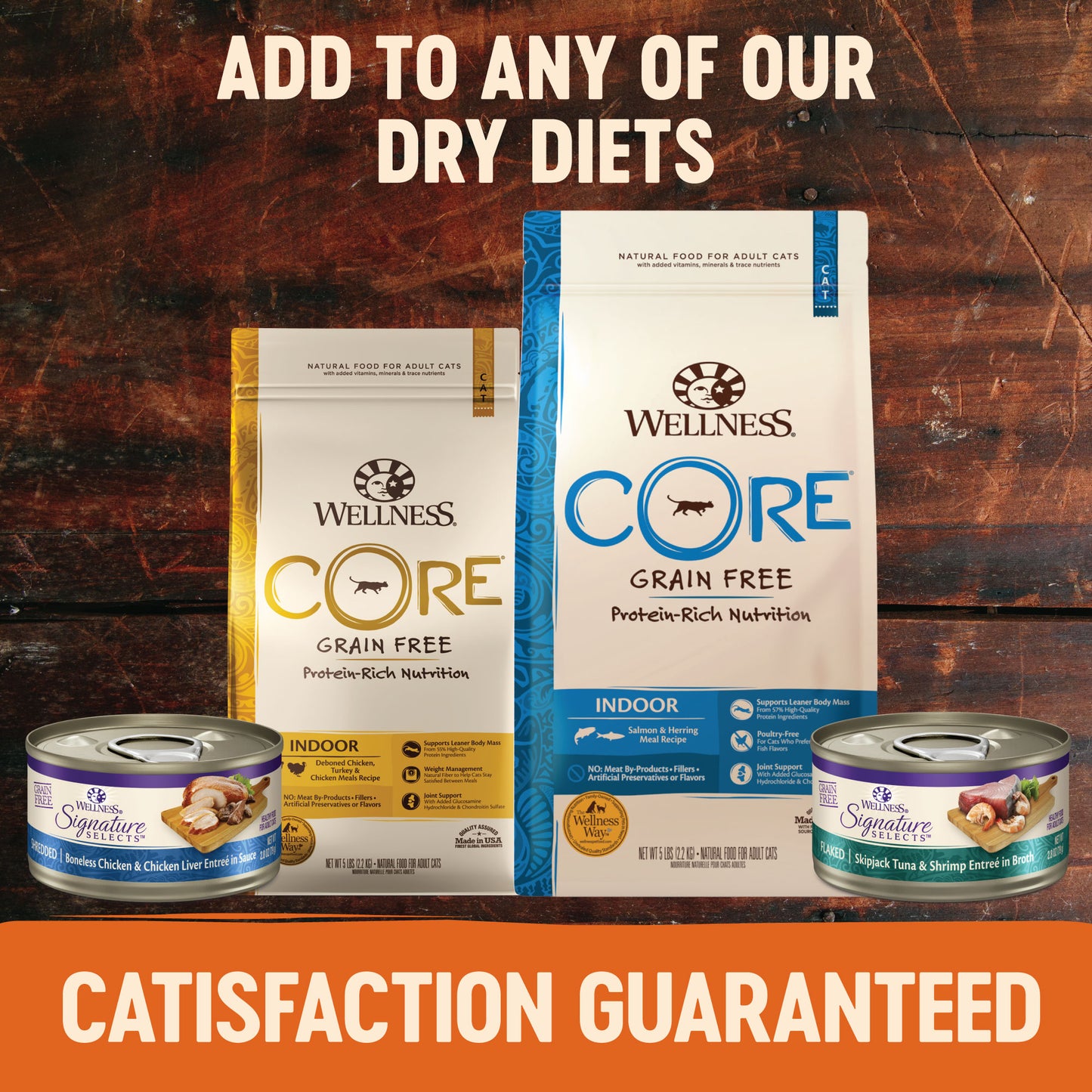 Wellness Core Signature Selects for Cats Flaked Skipjack Tuna & Shrimp Entree in Broth