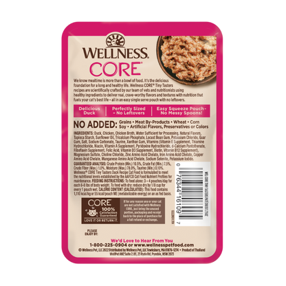 Wellness Core Tiny Tasters for Cats Smooth Pate Duck Recipe