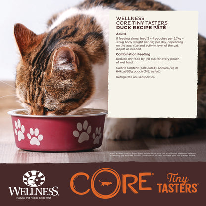 Wellness Core Tiny Tasters for Cats Smooth Pate Duck Recipe