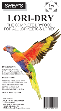 Sheps Lori-Dry Lorikeet Food