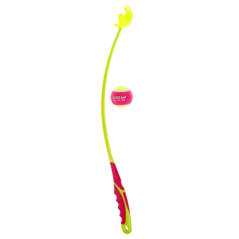 Scream Deluxe Grip Ball Launcher Medium Green/Pink 65cm