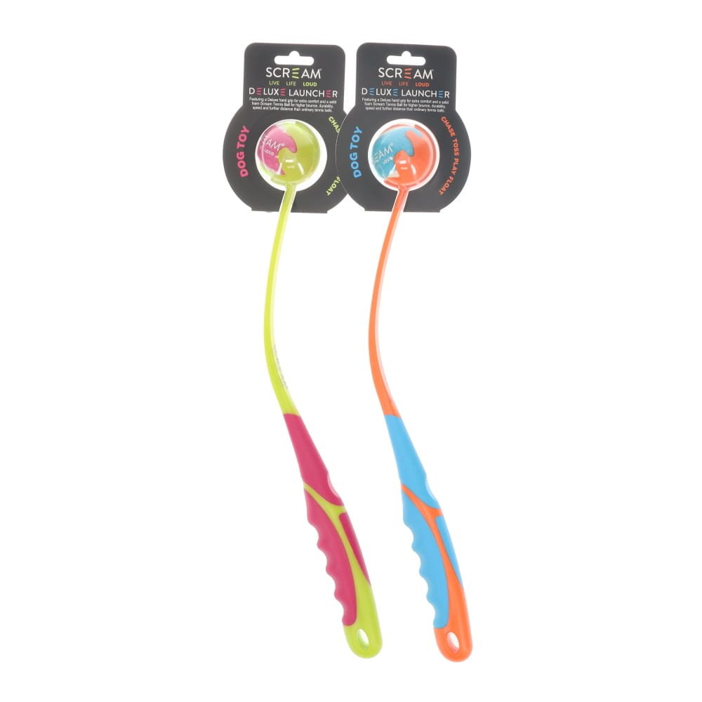Scream Deluxe Grip Ball Launcher Small Green/Pink 46cm