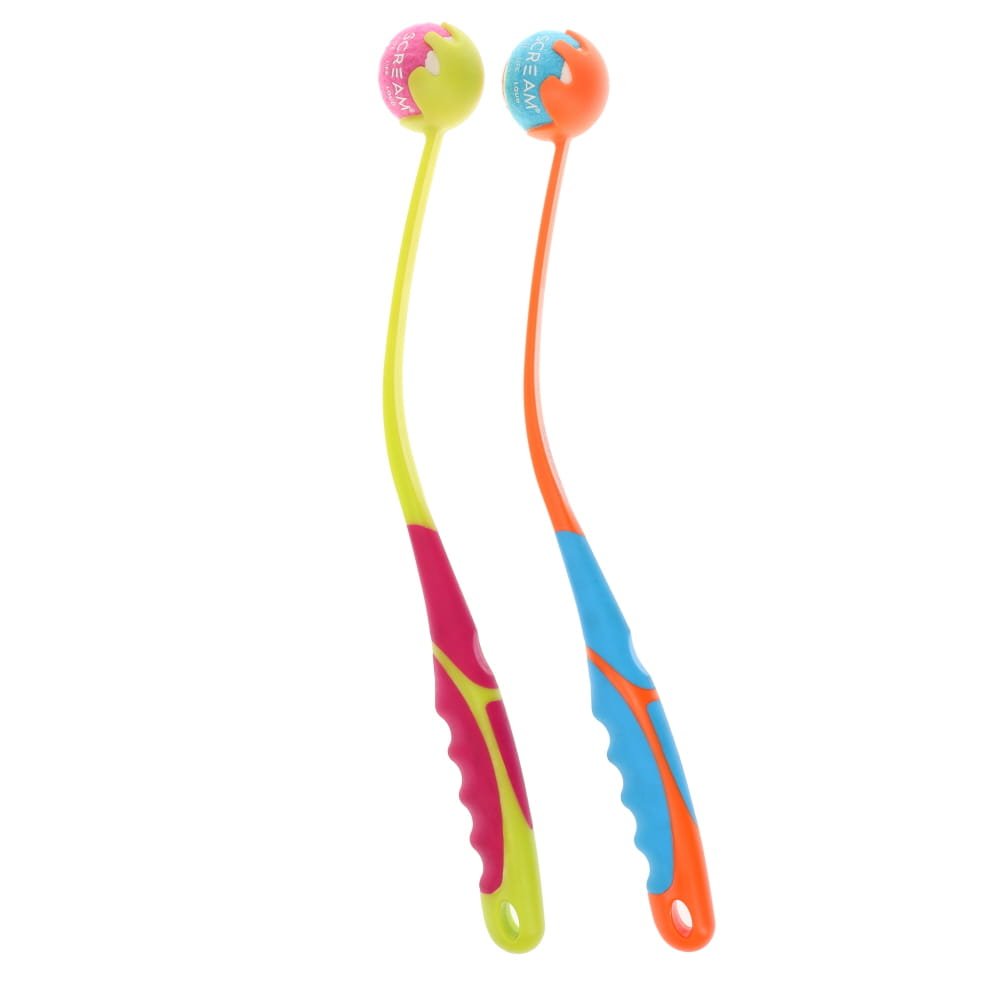 Scream Deluxe Grip Ball Launcher Small Green/Pink 46cm