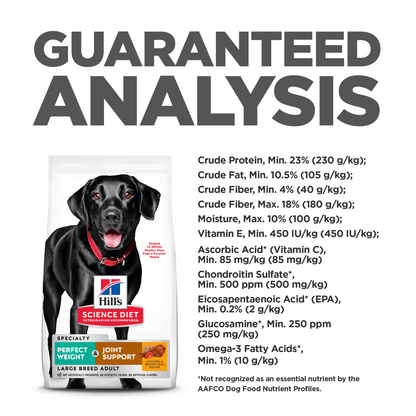 Hill's Science Diet Adult Perfect Weight Large Breed + Joint Support Dry Dog Food