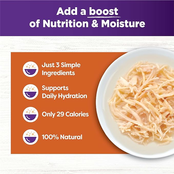 Wellness Bowl Boosters Shreds with Broth Shredded Boneless Chicken Recipe in Broth