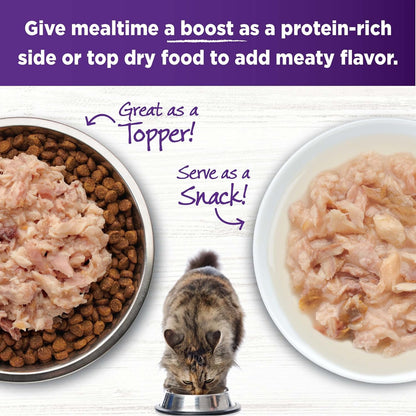 Wellness Bowl Boosters Shreds with Broth Flaked Wild Salmon & Tuna Recipe in Broth