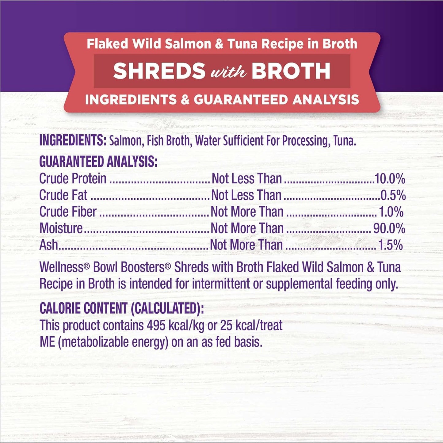 Wellness Bowl Boosters Shreds with Broth Flaked Wild Salmon & Tuna Recipe in Broth