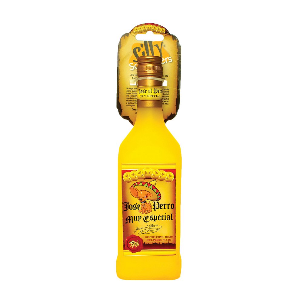 Tuffy Silly Squeaker Tequila Liquor Bottle Jose The Perro