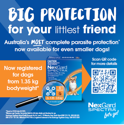 NexGard SPECTRA for Dogs 1.35 - 3.5kg ORANGE