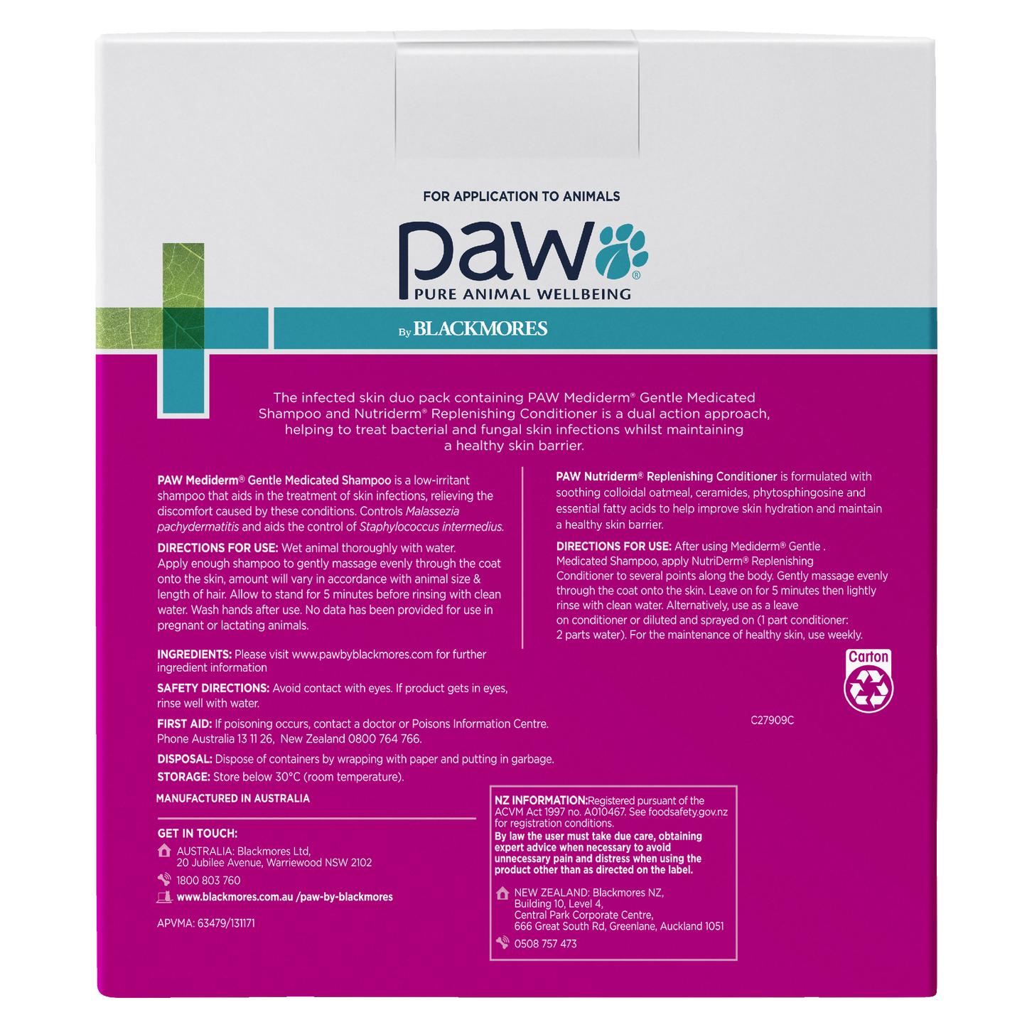 Paw Mediderm/Nutriderm Duo Pack 200ml