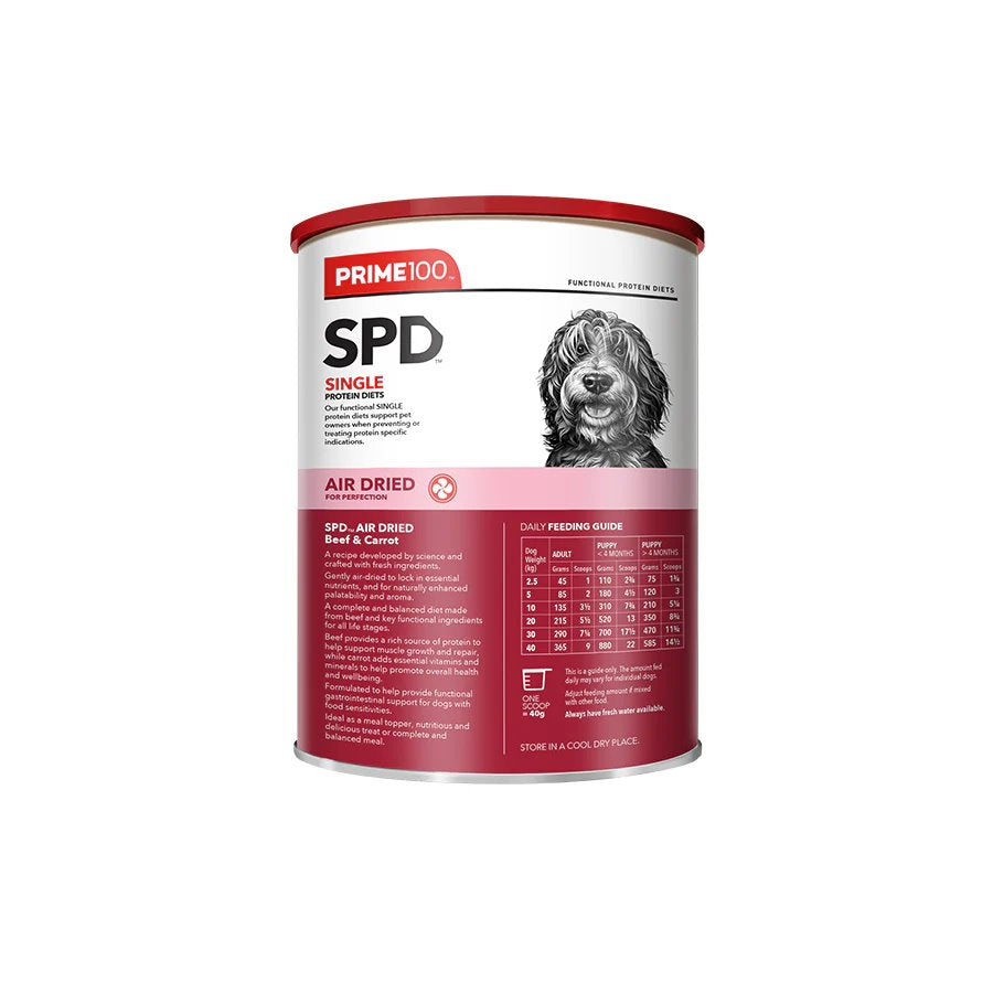 Prime100 SPD Air Dried Beef & Carrot for Adult Dogs