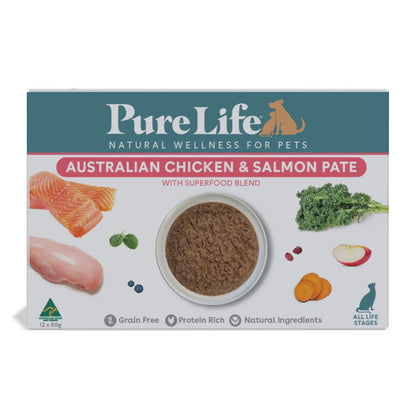 Pure Life Australian Chicken & Salmon Pate for Cats