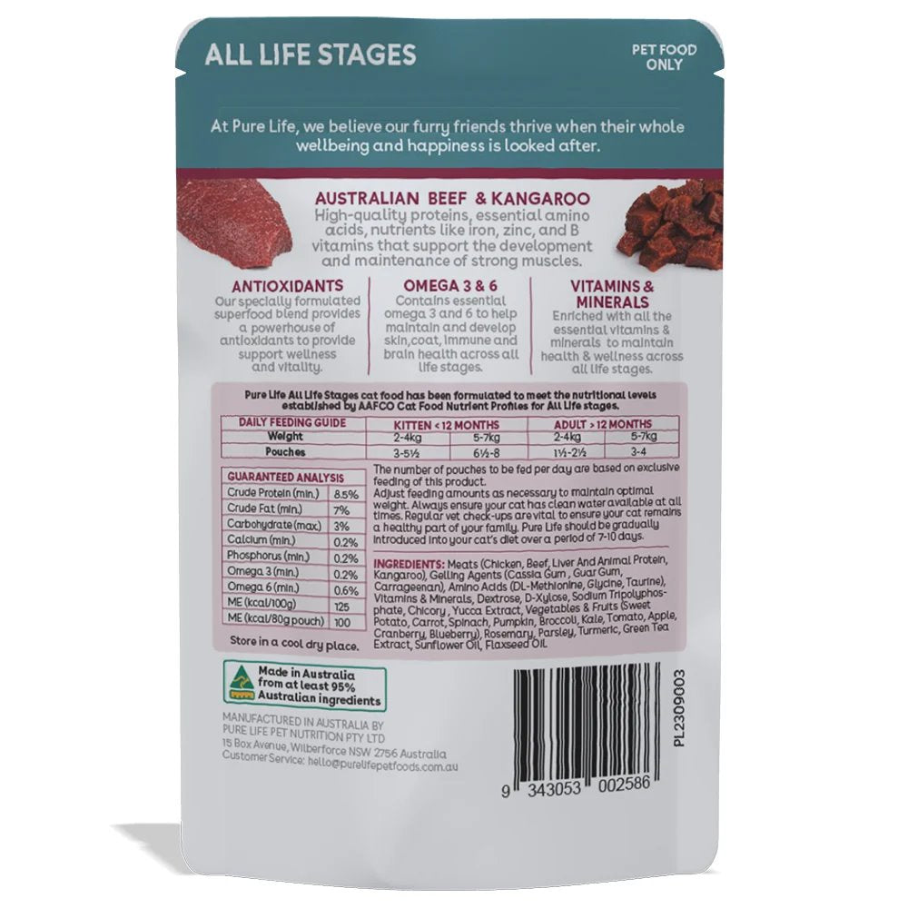 Pure Life Australian Beef & Kangaroo Pate for Cats