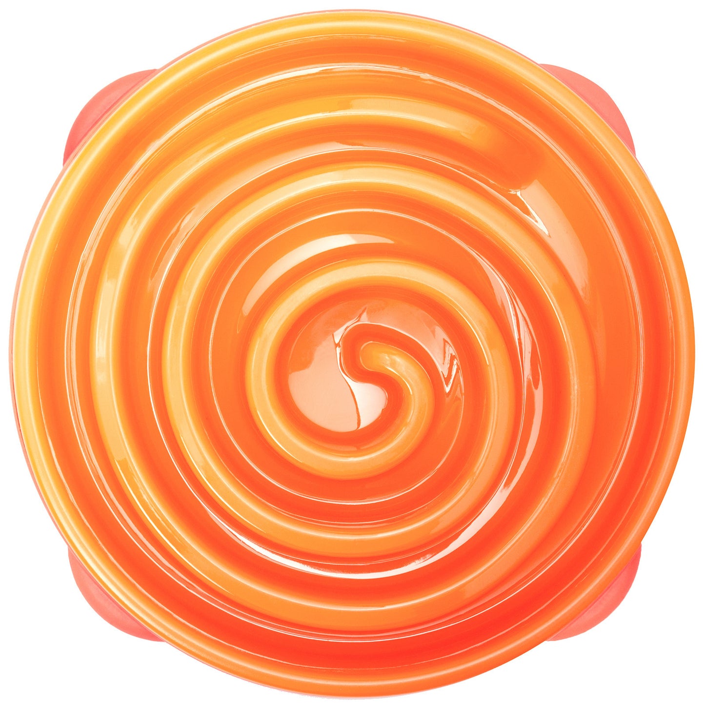 Outward Hound Fun Feeder Slo Bowl Large/Regular Orange Coral