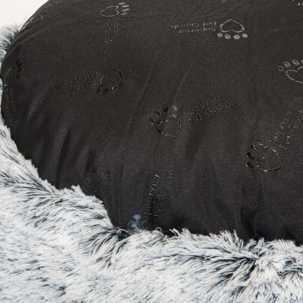Superior Pet Goods Curl Up Cloud Calming Dog Bed Dove Grey