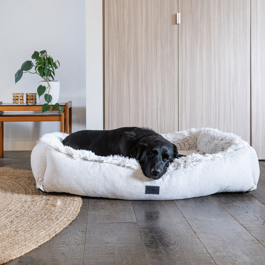 Superior Pet Goods Ortho Dog Lounger Aspen Faux Fur