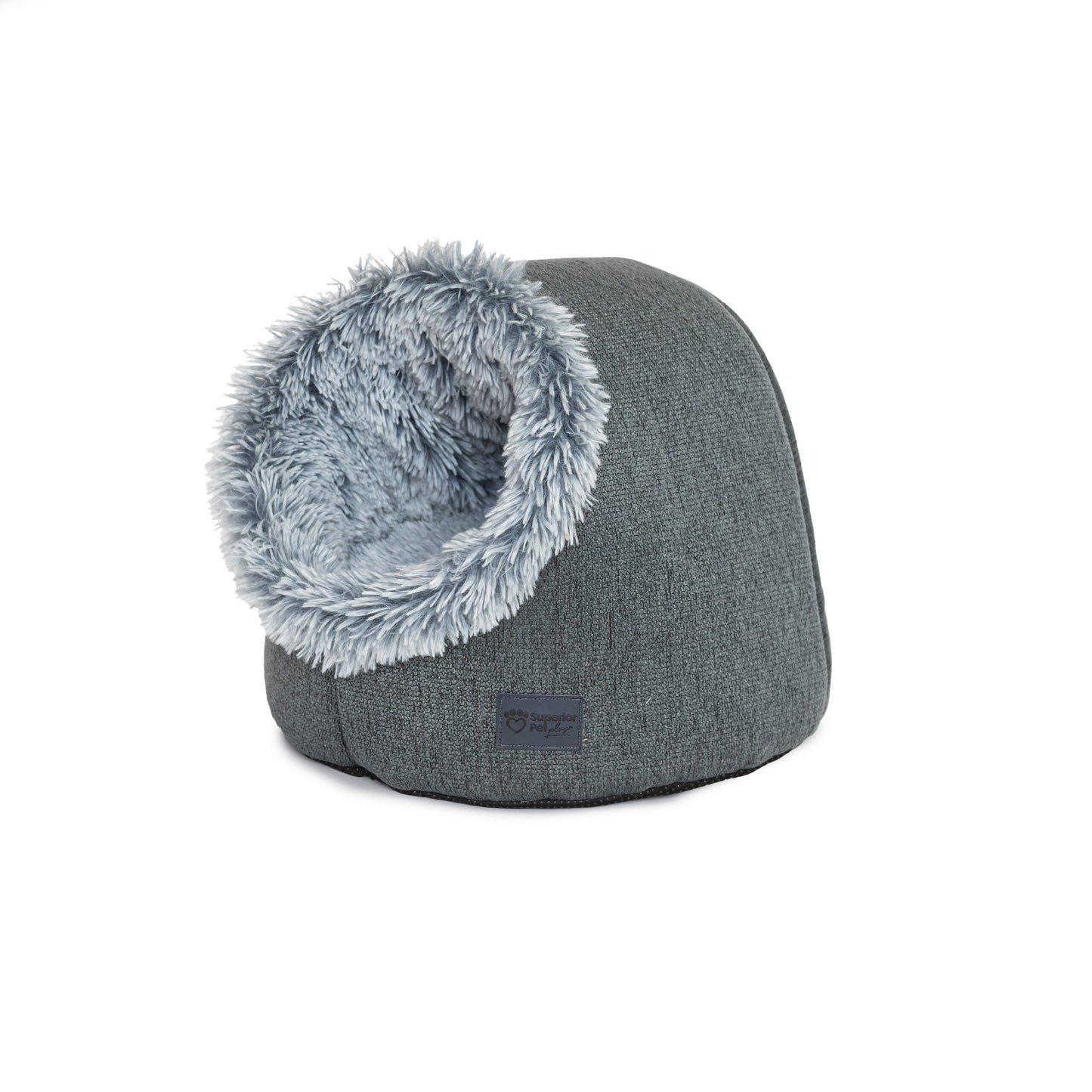 Superior Pet Goods Calming Pet Dome Dove Grey Faux Fur