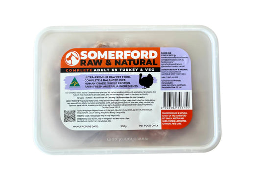 Somerford Raw & Natural Adult Turkey & Vegetables 900g