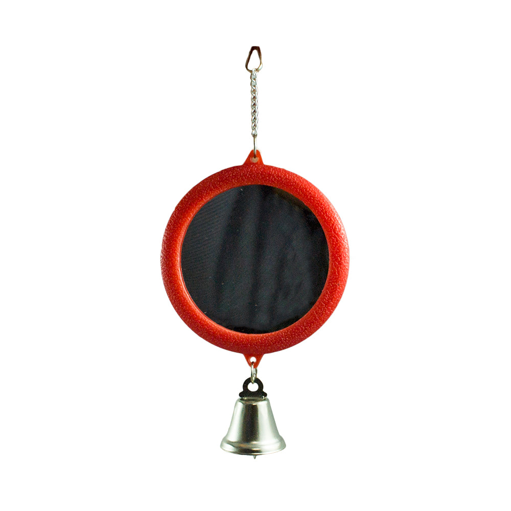 Avian Care Bird Toy Round Mirror with Bell
