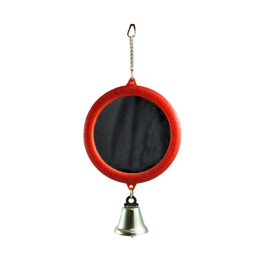 Avian Care Bird Toy Round Mirror with Bell