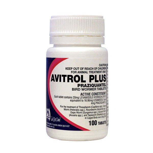 Avitrol Plus Bird Wormer Tablets 100pk